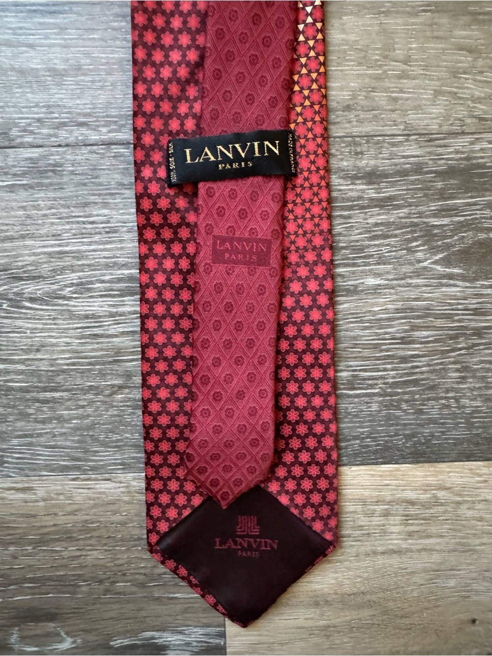 Lanvin Men's Geometric Patterned Silk Tie